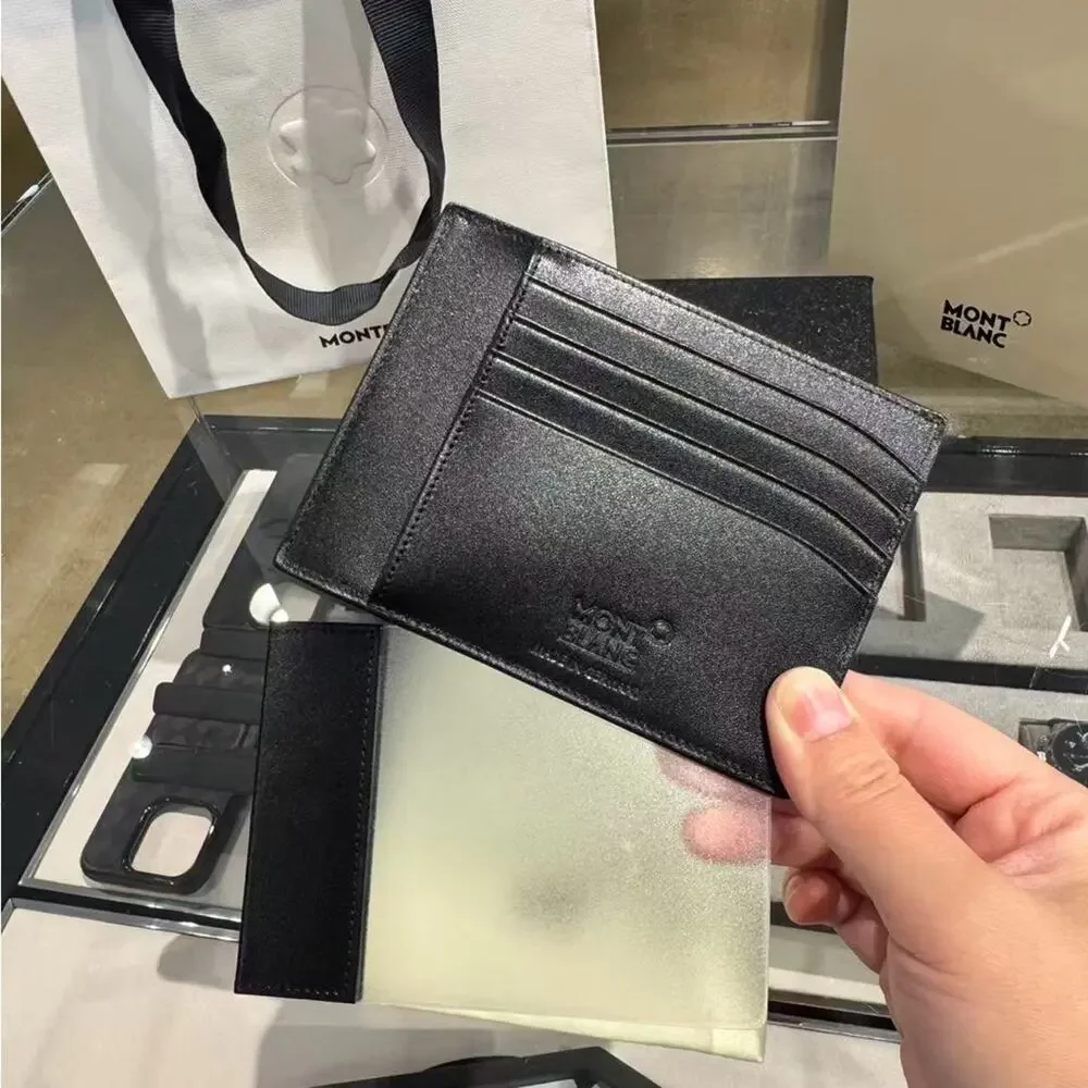 Sale ends 4/25 Montblanc Black Leather Wallet with money flip